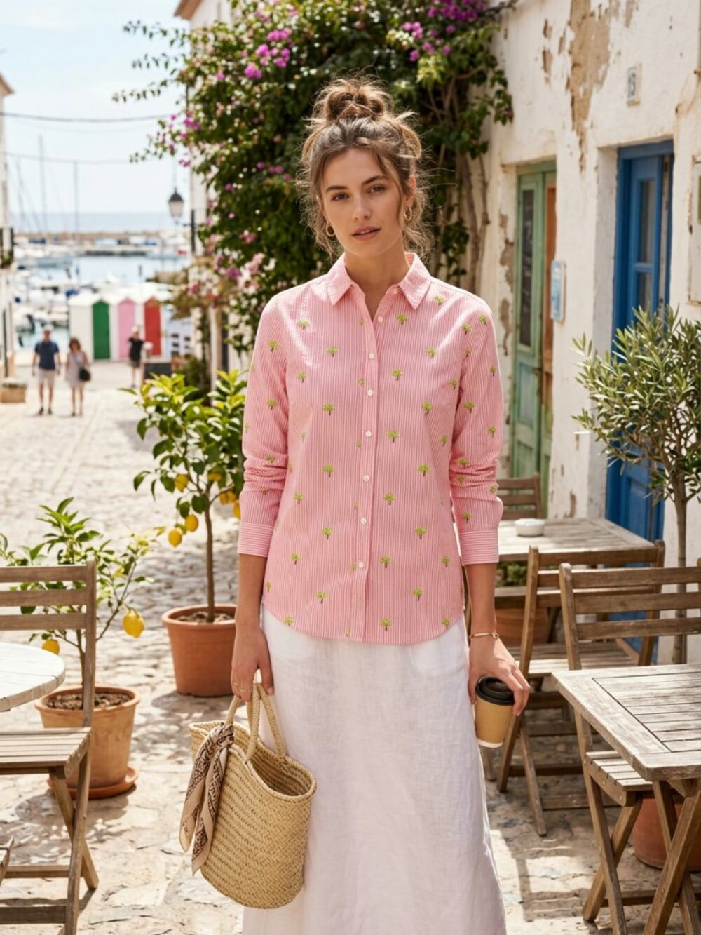 Lemon Way Embroidered Palm Tree Size M